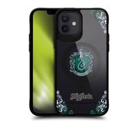 Head Case Designs Officially Licensed Harry Potter Slytherin Houses Black Shockproof Bumper Case [Military Grade] Compatible with Apple iPhone 12 / iPhone 12 Pro and Compatible with MagSafe