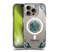 Head Case Designs Officially Licensed Harry Potter Slytherin Houses Shockproof Bumper Case [Military Grade Protection] Compatible with Apple iPhone 16 Pro and Compatible with MagSafe