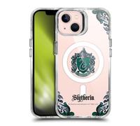 Head Case Designs Officially Licensed Harry Potter Slytherin Houses Shockproof Bumper Case [Military Grade Protection] Compatible with Apple iPhone 13 and Compatible with MagSafe
