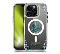 Head Case Designs Officially Licensed Harry Potter Slytherin Houses Shockproof Bumper Case [Military Grade Protection] Compatible with Apple iPhone 15 Pro Max and Compatible with MagSafe