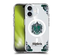 Head Case Designs Officially Licensed Harry Potter Slytherin Houses Shockproof Bumper Case [Military Grade Protection] Compatible with Apple iPhone 16 and Compatible with MagSafe