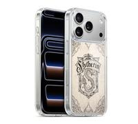 Head Case Designs Officially Licensed Harry Potter Slytherin Parchment Sorcerer's Stone I Gel Case [Military Grade Protection] Compatible with Apple iPhone 17 Pro and Compatible with MagSafe