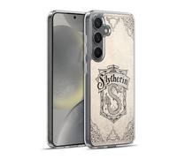 Head Case Designs Officially Licensed Harry Potter Slytherin Parchment Sorcerer's Stone I Gel Case [Military Grade Protection] Compatible with Samsung Galaxy S24+ 5G and Compatible with MagSafe