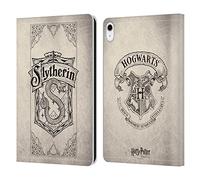 Head Case Designs Officially Licensed Harry Potter Slytherin Parchment Sorcerer's Stone I Leather Wallet Case Compatible With Apple iPad 10.9 2022/2025