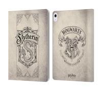 Head Case Designs Officially Licensed Harry Potter Slytherin Parchment Sorcerer's Stone I Leather Wallet Case Compatible With Apple iPad Air 13 2024/2025