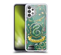 Head Case Designs Officially Licensed Harry Potter Slytherin Pattern Deathly Hallows XIII Gel Case [Military Grade Protection] Compatible With Samsung Galaxy A13 (2022)