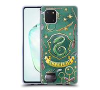 Head Case Designs Officially Licensed Harry Potter Slytherin Pattern Deathly Hallows XIII Gel Case [Military Grade Protection] Compatible With Samsung Galaxy Note10 Lite