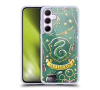 Head Case Designs Officially Licensed Harry Potter Slytherin Pattern Deathly Hallows XIII Soft Gel Case Compatible With Samsung Galaxy A35 5G