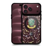 Head Case Designs Officially Licensed Harry Potter Slytherin Pattern Magical Icons Black Shockproof Bumper Case [Military Grade] Compatible with Apple iPhone 18 Pro Max and Compatible with MagSafe