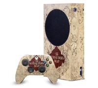 Head Case Designs Officially Licensed Harry Potter The Marauder's Map Graphics Game Console Wrap and Game Controller Skin Bundle Compatible With Xbox Series S