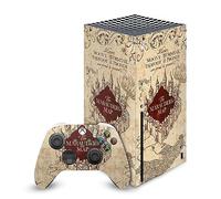Head Case Designs Officially Licensed Harry Potter The Marauder's Map Graphics Vinyl Sticker Gaming Skin Decal Cover Compatible With Xbox Series X Console and Controller Bundle