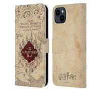 Head Case Designs Officially Licensed Harry Potter The Marauder's Map Prisoner Of Azkaban II Leather Wallet Case Compatible With Apple iPhone 15 Plus