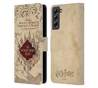 Head Case Designs Officially Licensed Harry Potter The Marauder's Map Prisoner Of Azkaban II Leather Wallet Case Compatible With Samsung Galaxy S21 FE 5G