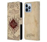 Head Case Designs Officially Licensed Harry Potter The Marauder's Map Prisoner Of Azkaban II Leather Book Wallet Case Cover Compatible With Apple iPhone 13 Pro Max