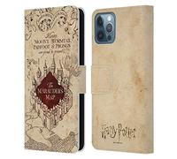 Head Case Designs Officially Licensed Harry Potter The Marauder's Map Prisoner Of Azkaban II Leather Book Wallet Case Cover Compatible With Apple iPhone 12 / iPhone 12 Pro