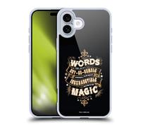 Head Case Designs Officially Licensed Harry Potter Words Magic Dumbledore Quote Deathly Hallows XIV Gel Case [Military Grade Protection] Compatible With Apple iPhone 16 Plus