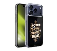 Head Case Designs Officially Licensed Harry Potter Words Magic Dumbledore Quote Deathly Hallows XIV Gel Case [Military Grade Protection] Compatible With Apple iPhone 17 Pro Max