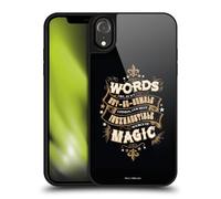Head Case Designs Officially Licensed Harry Potter Words Magic Dumbledore Quote Deathly Hallows XIV Gel Armour Case [Military Grade Protection] Compatible With Apple iPhone XR