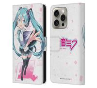 Head Case Designs Officially Licensed Hatsune Miku Cute Graphics Leather Wallet Case Compatible With Apple iPhone 16 Pro