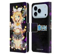 Head Case Designs Officially Licensed Hatsune Miku Kagamine Rin Characters Leather Wallet Case Compatible With Apple iPhone 17 Pro