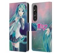 Head Case Designs Officially Licensed Hatsune Miku Nebula Graphics Leather Book Wallet Case Cover Compatible With Sony Xperia 1 VI 5G
