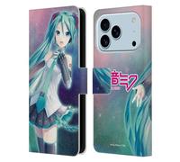 Head Case Designs Officially Licensed Hatsune Miku Nebula Graphics Leather Wallet Case Compatible With Apple iPhone 17 Pro