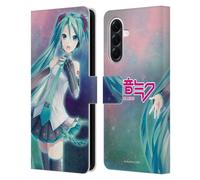 Head Case Designs Officially Licensed Hatsune Miku Nebula Graphics Leather Wallet Case Compatible With Samsung Galaxy A56 5G