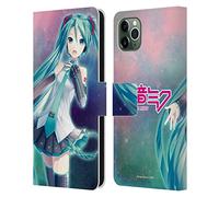 Head Case Designs Officially Licensed Hatsune Miku Nebula Graphics Leather Wallet Case Compatible With Apple iPhone 11 Pro Max