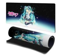 Head Case Designs Officially Licensed Hatsune Miku Night Sky Graphics 23.62 x 11.81 x 0.12 inches (600 x 300 mm) - L Gaming Office Desk PC Keyboard Mouse Mat Pad