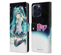 Head Case Designs Officially Licensed Hatsune Miku Night Sky Graphics Leather Wallet Case Compatible With Apple iPhone 16 Pro Max