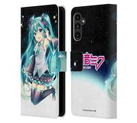 Head Case Designs Officially Licensed Hatsune Miku Night Sky Graphics Leather Wallet Case Compatible With Samsung Galaxy A13 5G (2021)