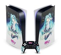 Head Case Designs Officially Licensed Hatsune Miku Night Sky Graphics Vinyl Faceplate Sticker Gaming Skin Decal Compatible With Sony PlayStation 5 PS5 Digital Edition Console and DualSense Controller