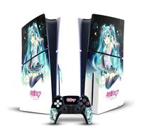 Head Case Designs Officially Licensed Hatsune Miku Night Sky Graphics Vinyl Sticker Gaming Skin Decal Cover Compatible With Sony PlayStation 5 PS5 Slim Disc Edition Console & DualSense Controller