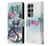 Head Case Designs Officially Licensed Hatsune Miku Pastels Graphics Leather Wallet Case Compatible With Samsung Galaxy S23 Ultra 5G