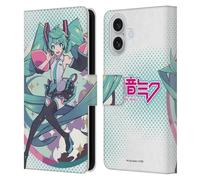 Head Case Designs Officially Licensed Hatsune Miku Pastels Graphics Leather Wallet Case Compatible With Apple iPhone 16