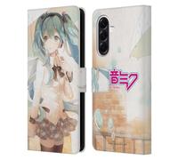 Head Case Designs Officially Licensed Hatsune Miku Rain Graphics Leather Wallet Case Compatible With Samsung Galaxy A56 5G