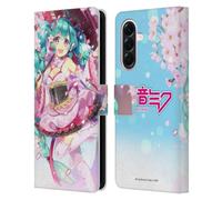 Head Case Designs Officially Licensed Hatsune Miku Sakura Graphics Leather Wallet Case Compatible With Samsung Galaxy A56 5G