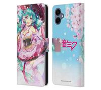 Head Case Designs Officially Licensed Hatsune Miku Sakura Graphics Leather Wallet Case Compatible With Samsung Galaxy A06 4G / 5G