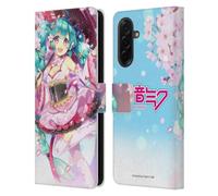 Head Case Designs Officially Licensed Hatsune Miku Sakura Graphics Leather Wallet Case Compatible With Samsung Galaxy A36 5G