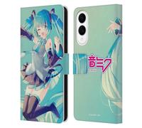 Head Case Designs Officially Licensed Hatsune Miku Sing Graphics Leather Wallet Case Compatible With Samsung Galaxy S25 Edge