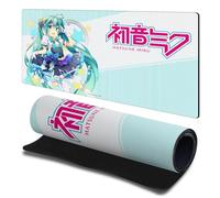 Head Case Designs Officially Licensed Hatsune Miku Stars and Rainbow Graphics 23.62 x 11.81 x 0.12 inches (600 x 300 mm) - L Gaming Office Desk PC Keyboard Mouse Mat Pad