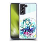 Head Case Designs Officially Licensed Hatsune Miku Stars And Rainbow Graphics Gel Case [Military Grade Protection] Compatible with Samsung Galaxy S21 FE 5G and Compatible with MagSafe