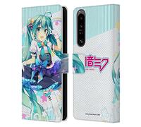 Head Case Designs Officially Licensed Hatsune Miku Stars And Rainbow Graphics Leather Book Wallet Case Cover Compatible With Sony Xperia 1 IV