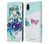 Head Case Designs Officially Licensed Hatsune Miku Stars And Rainbow Graphics Leather Wallet Case Compatible With Apple iPhone XR