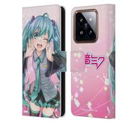 Head Case Designs Officially Licensed Hatsune Miku Wink Graphics Leather Book Wallet Case Cover Compatible With Xiaomi 14