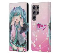 Head Case Designs Officially Licensed Hatsune Miku Wink Graphics Leather Wallet Case Compatible With Samsung Galaxy S24 Ultra 5G