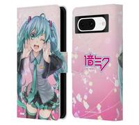 Head Case Designs Officially Licensed Hatsune Miku Wink Graphics Leather Wallet Case Compatible With Google Pixel 8