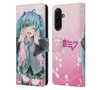 Head Case Designs Officially Licensed Hatsune Miku Wink Graphics Leather Wallet Case Compatible With Samsung Galaxy A36 5G
