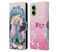 Head Case Designs Officially Licensed Hatsune Miku Wink Graphics Leather Wallet Case Compatible With Apple iPhone 17