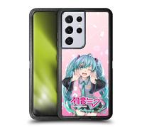 Head Case Designs Officially Licensed Hatsune Miku Wink Graphics Ultra-Armoured Shockproof Case [Military Grade Protection] Compatible With Samsung Galaxy S21 Ultra 5G
